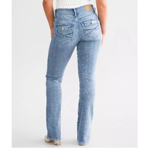BKE Universal Fit Mid Rise Victoria Bootcut Jeans - J27 - Picture 3 of 6